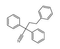 Benzenebutanenitrile, a,a-diphenyl- Structure