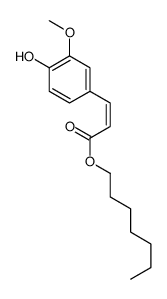 heptyl 3-(4-hydroxy-3-methoxyphenyl)prop-2-enoate结构式