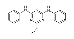 6-methoxy-N2,N4-diphenyl-[1,3,5]triazine-2,4-diyldiamine结构式