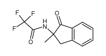 2,2,2-trifluoro-N-(2-methyl-1-oxo-indan-2-yl)-acetamide结构式