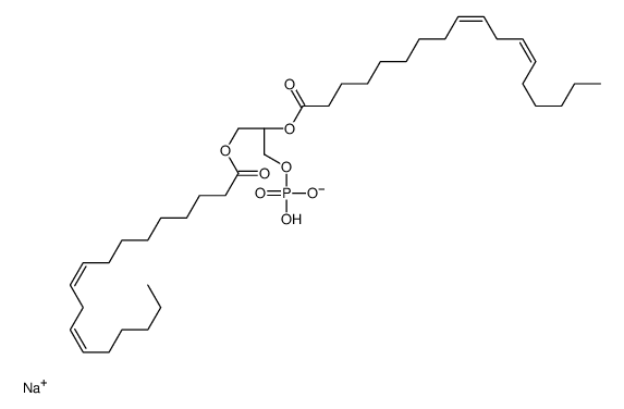 1,2-二亚油酰基-sn-甘油-3-磷酸酯(钠盐)结构式