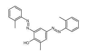 2-Methyl-4,6-bis-o-tolylazo-phenol结构式