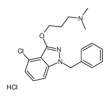 3-(1-benzyl-4-chloroindazol-3-yl)oxy-N,N-dimethylpropan-1-amine,hydrochloride结构式
