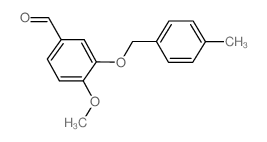 4-甲氧基-3-[(4-甲基苄基)氧基]苯甲醛结构式