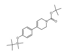tert-butyl 4-[4-(tert-butyl-dimethyl-silanoxy)-phenyl]-3,6-dihydro-2H-pyridine-1-carboxylate结构式