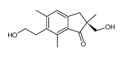 (S)-2,3-Dihydro-6-(2-hydroxyethyl)-2-(hydroxymethyl)-2,5,7-trimethyl-1H-inden-1-one结构式