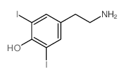 4-(2-aminoethyl)-2,6-diiodo-phenol Structure
