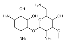 4,6-diamino-3-[3-amino-6-(aminomethyl)-5-hydroxy-4-methoxyoxan-2-yl]oxycyclohexane-1,2-diol Structure