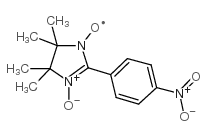 2-(4-硝基苯基)-4,4,5,5-四甲基咪唑啉-3-氧化物-1-氧基自由基结构式