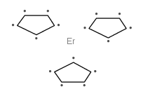 三(环戊二烯)铒(III)结构式