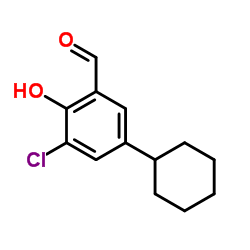 3-Chloro-5-cyclohexyl-2-hydroxybenzaldehyde Structure