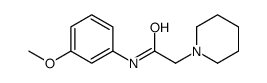 N-(3-methoxyphenyl)-2-piperidin-1-ylacetamide结构式