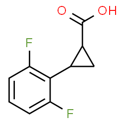 反式-2-(2,6-二氟苯基)环丙烷-1-羧酸结构式
