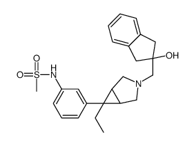 N-[3-[(1R,5S)-6-ethyl-3-[(2-hydroxy-1,3-dihydroinden-2-yl)methyl]-3-azabicyclo[3.1.0]hexan-6-yl]phenyl]methanesulfonamide Structure
