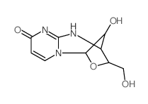 (2R)-11syn-hydroxy-3t-hydroxymethyl-2,3-dihydro-1H-2r,5c-methano-pyrimido[1,2-c][1,3,5]oxadiazepin-9-one Structure