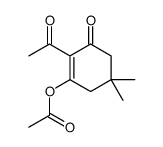 (2-acetyl-5,5-dimethyl-3-oxocyclohexen-1-yl) acetate Structure