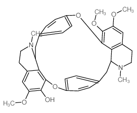 8,11:20,23-Dietheno-1H,12H-[1,10]dioxacyclooctadecino[2,3,4-ij:11,12,13-i'j']diisoquinolin-6-ol,2,3,12a,13,14,15,24,24a-octahydro-5,17,18-trimethoxy-1,13-dimethyl-, (12aR,24aS)-(9CI)结构式