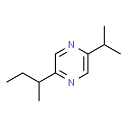 Pyrazine, 2-(1-methylethyl)-5-(1-methylpropyl)- (9CI) Structure