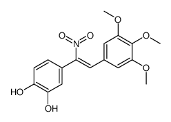 4-[1-nitro-2-(3,4,5-trimethoxyphenyl)ethenyl]benzene-1,2-diol结构式