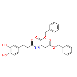 3,4-二羟基肉桂酸(L-天冬氨酸二苄酯)酰胺结构式