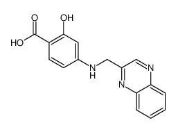 2-hydroxy-4-(quinoxalin-2-ylmethylamino)benzoic acid结构式