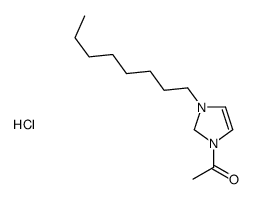 1-(3-octyl-1,2-dihydroimidazol-1-ium-1-yl)ethanone,chloride Structure