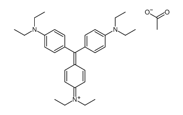 tris[4-(diethylamino)phenyl]methylium acetate Structure
