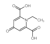2,6-Pyridinedicarboxylicacid, 1-ethyl-1,4-dihydro-4-oxo-结构式