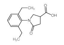 1-(2,6-diethylphenyl)-5-oxo-pyrrolidine-3-carboxylic acid Structure