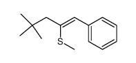 4,4-Dimethyl-2-methylthio-1-phenyl-1-penten Structure
