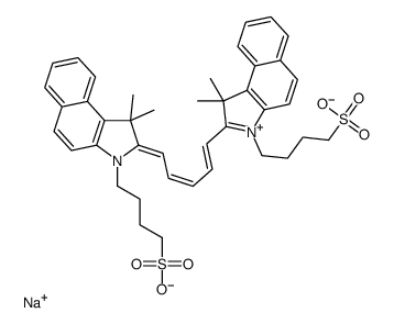 5-[1,1-Dimethyl-3-(4-sulfonatobutyl)benz[e]indolin-2-ylidene]-1-[1,1-dimethyl-3-(4-sulfonatobutyl)benz[e]indolium-2-yl]-1,3-pentadiene Sodium Salt Structure
