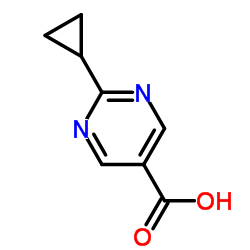 2-Cyclopropyl-5-pyrimidinecarboxylic acid Structure