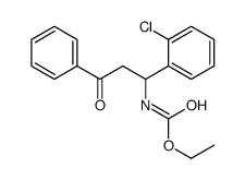 ethyl N-[1-(2-chlorophenyl)-3-oxo-3-phenylpropyl]carbamate结构式