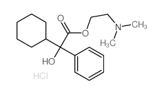 2-(dimethylamino)ethyl 2-cyclohexyl-2-hydroxy-2-phenylacetate,hydrochloride结构式