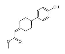 Acetic acid, 2-[4-(4-hydroxyphenyl)cyclohexylidene]-, Methyl ester Structure