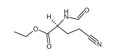 N-formyl-L-2-amino-4-cyanobutyric acid ethyl ester结构式