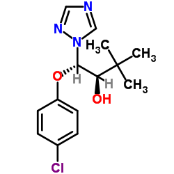 (aR,)-rel-a-tert-Butyl-b-(4-chlorophenoxy)-1H-1,2,4-triazole-1-ethanol PESTANAL structure