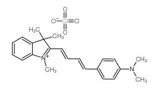 2-[4-(4-二甲基氨基苯基)-1,3-丁二烯基]-1,3,3-三甲基-3H-吲哚高氯酸盐结构式