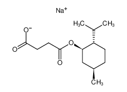 succinic acid mono-((1R)-menthyl ester); sodium-salt Structure
