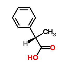 (|S|)-(+)-2-苯丙酸结构式
