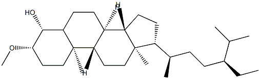 (24S)-3β-Methoxy-5ξ-stigmastan-4β-ol structure