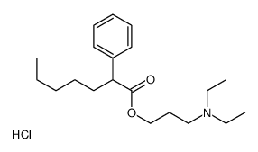 diethyl-[3-(2-phenylheptanoyloxy)propyl]azanium,chloride Structure