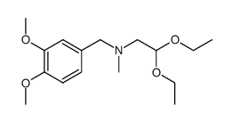 N-(3,4-dimethoxybenzyl)-N-methyl-2,2-diethoxyethylamine结构式