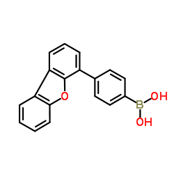 4-(二苯并呋喃-4-基)苯硼酸结构式