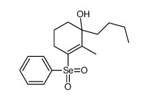1-butyl-2-methyl-3-phenylselenonylcyclohex-2-en-1-ol结构式