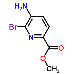 5-氨基-6-溴吡啶-2-甲酸甲酯结构式