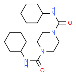 N,N'-Dicyclohexyl-1,4-piperazinedicarboxamide Structure