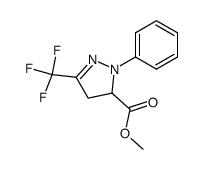 5-methoxycarbonyl-1-phenyl-3-trifluoromethyl-2-pyrazoline结构式