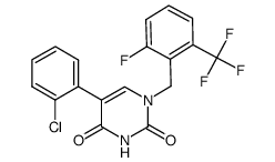 5-(2-chlorophenyl)-1-[2-fluoro-6-(trifluoromethyl)-benzyl]pyrimidine-2,4-(1H,3H)-dione Structure