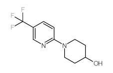 1-[5-(三氟甲基)-2-吡啶]-4-羟基哌啶结构式